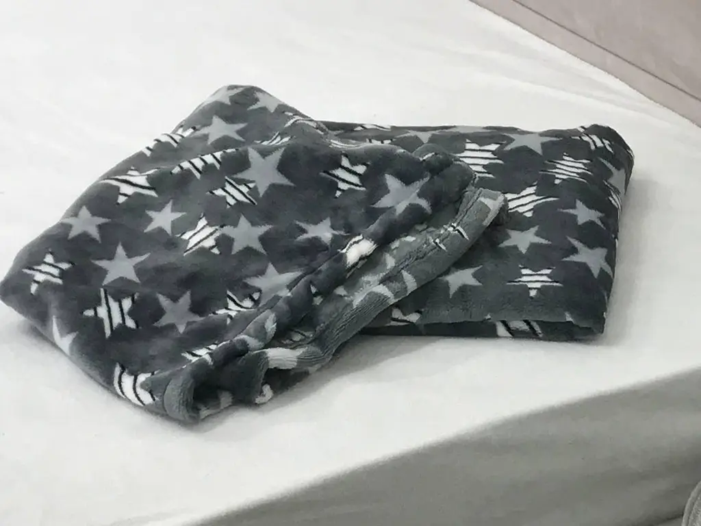 Плед Ecotton дитячий 110х140 см із мікрофібри Well Soft сірий Зірки (FL1607012) (21689) - фото 6