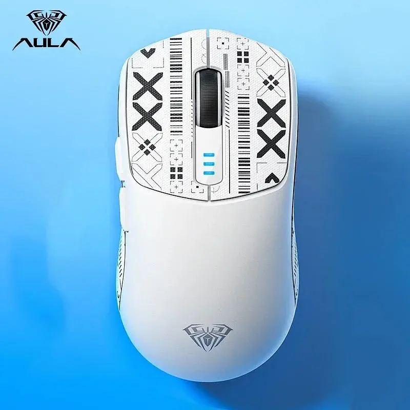 Миша бездротова ігрова Aula SC580 PAW3325 12000 DPI 2.4G Bluetooth White - фото 3