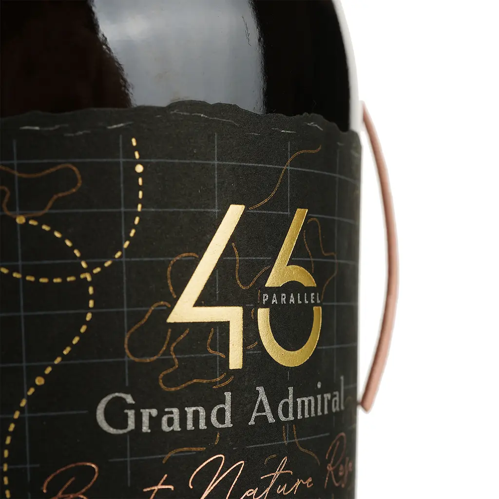 Вино ігристе 46 Parallel Grand Admiral Brut Nature Rose, рожеве, брют, 0,75 л - фото 3