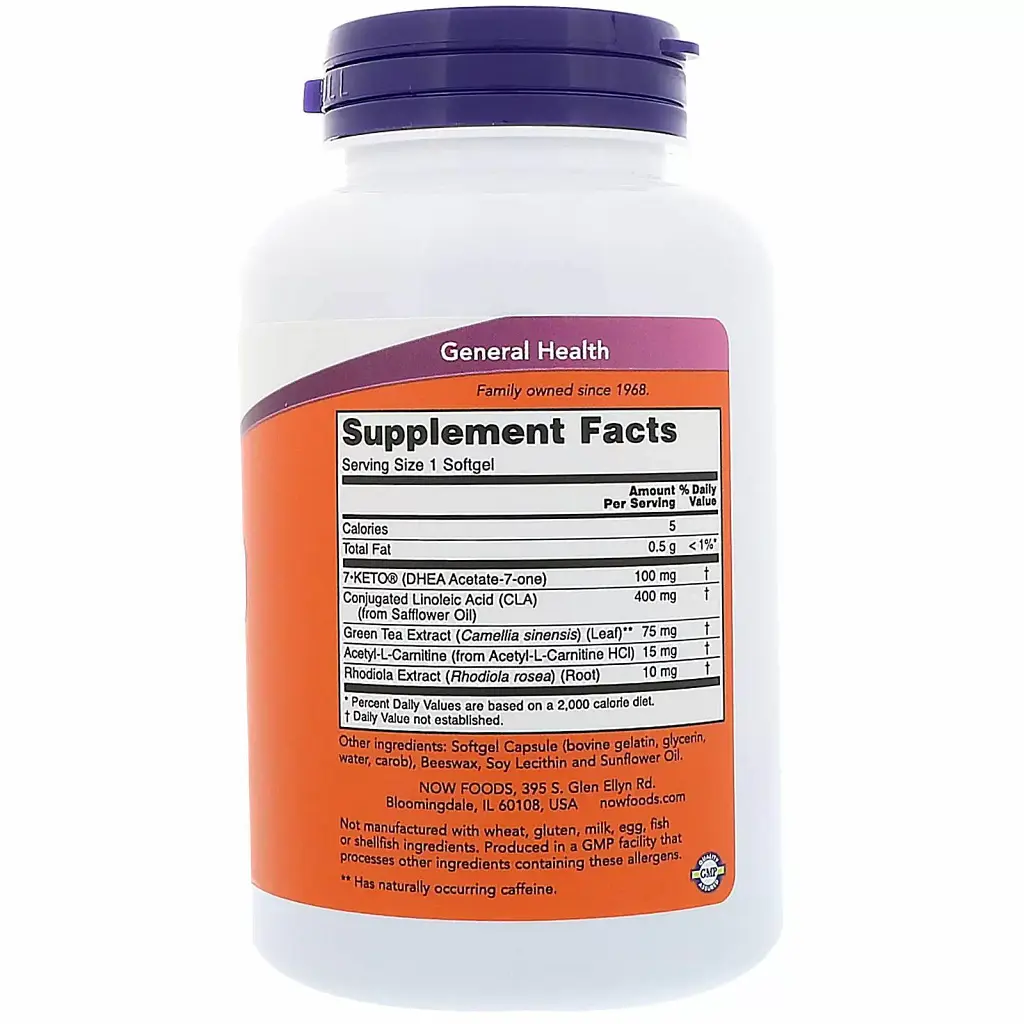 7-кето Дегидроэпиандростерон Now Foods 7-Keto LeanGels 100 мг 120 капсул - фото 2