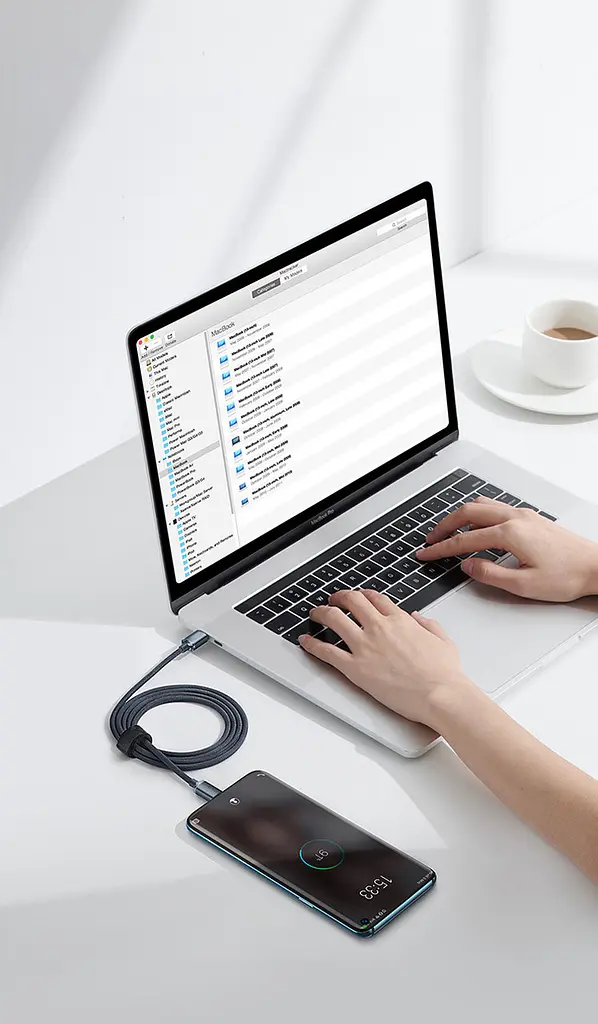 Кабель швидкого заряджання та передачі даних Digital PD Type-C до Type-C 120W 6A 2 м Сірий (Type-C2m120WS) - фото 6