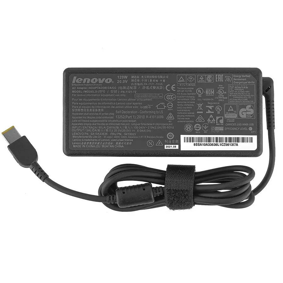Блок живлення для ноутбука Lenovo 20V 6A 120W USB+pin (Square 5 Pin DC Plug) чорний (без кабеля!) - фото 3