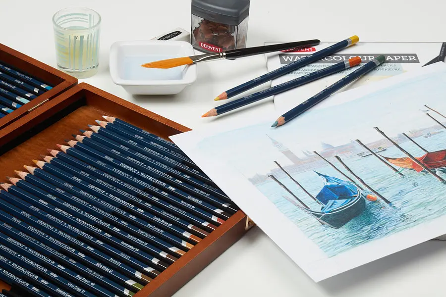 Набор акварельных карандашей Derwent Watercolour в металлической коробке 72 цвета. - фото 2