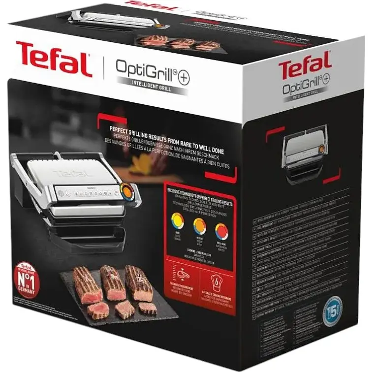 Гриль Tefal OptiGrill+ GC717D10 (Silver) - фото 2