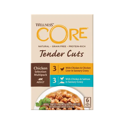 Набір консервів для котів Wellness CORE Tender Cuts Chicken Selection Multipack з куркою - фото 2