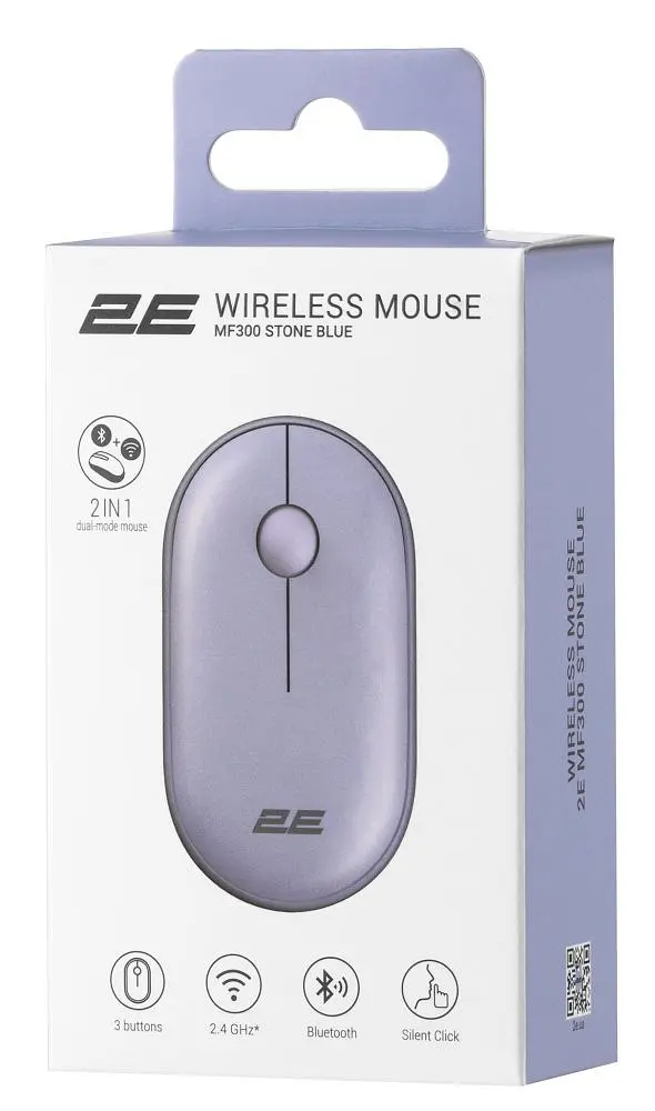 Миша бездротова 2E MF300 Silent WL BT Stone blue (2E-MF300WBL) - фото 5