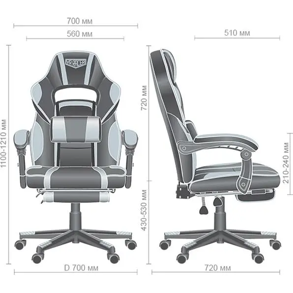 Комп'ютерне крісло для геймера AMF VR Racer Dexter Vector (545087) - фото 8