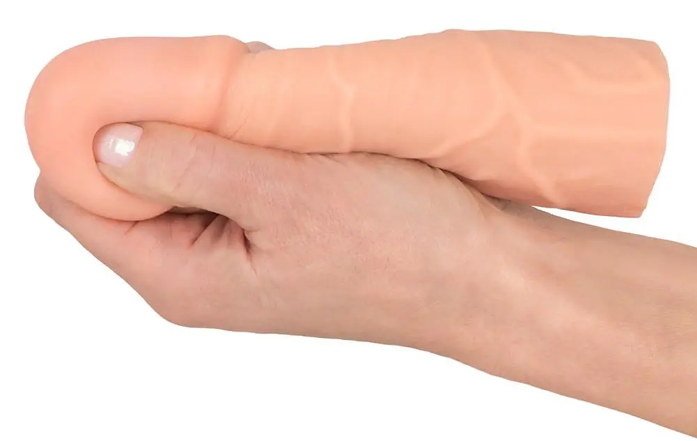Насадка на пенис Nature Skin Extension Sleeve 15,5 см (телесный) - фото 11