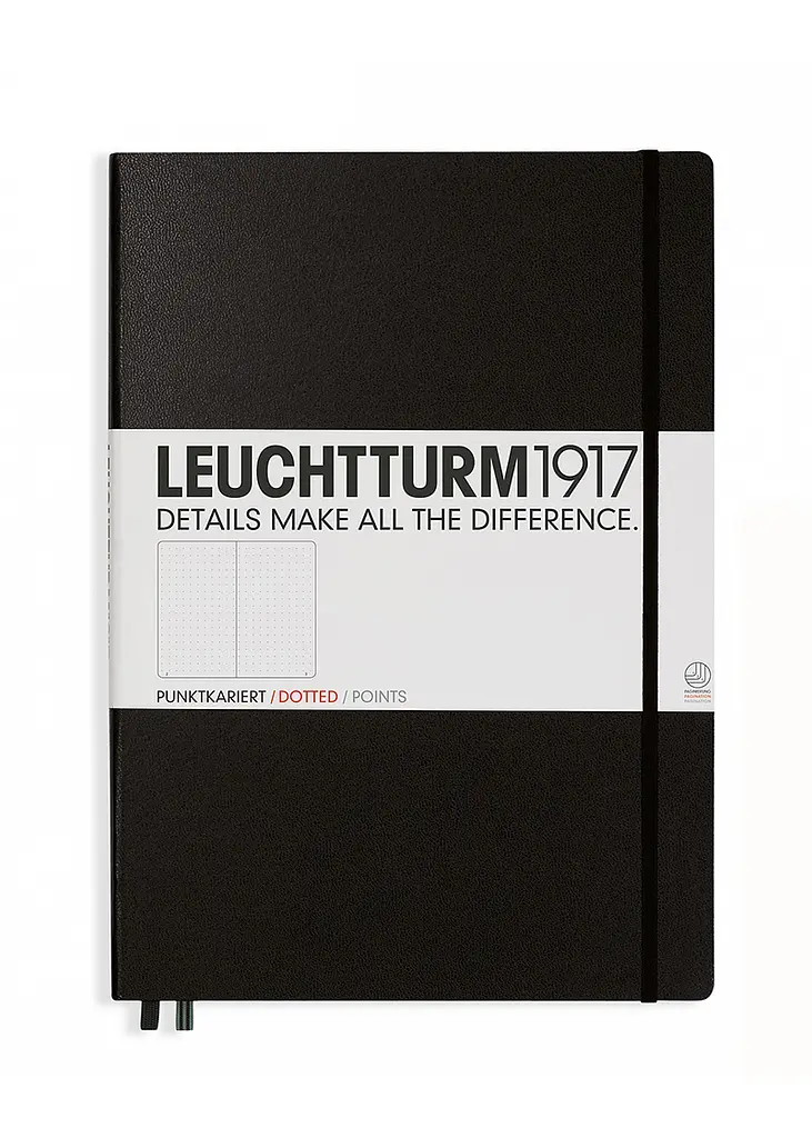 Блокнот Leuchtturm1917 Master Classic А4+, чорний, крапка (327366)