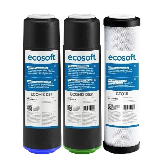 Покращений комплект картриджів Ecosoft для потрійних фільтрів ( CRV3ECO) - фото 2