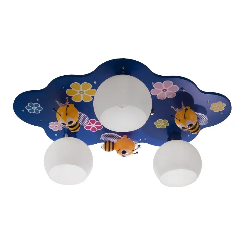 Люстра потолочная Brille с подсветкой для детского LED E27 60W BL (KL-447C/3) - фото 7