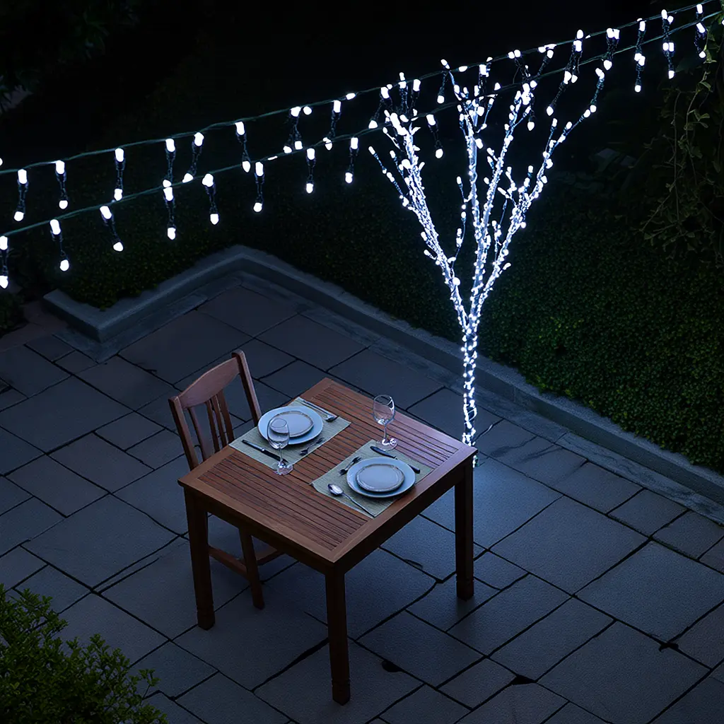 Гірлянда Нитка вулична 300 LED 30 м на сонячній батареї чорна, білий GarlandoPro SB300L30MBW - фото 5