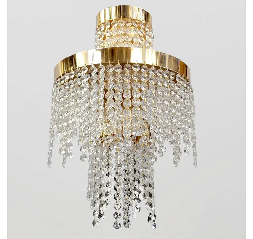 Золота скляна бра з двоярусним каскадом Artlight 376-B WALL GD для вітальні та спальні - фото 2