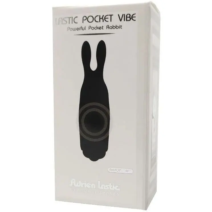 Вибропуля Adrien Lastic Pocket Vibe Rabbit Black со стимулирующими ушками - фото 5