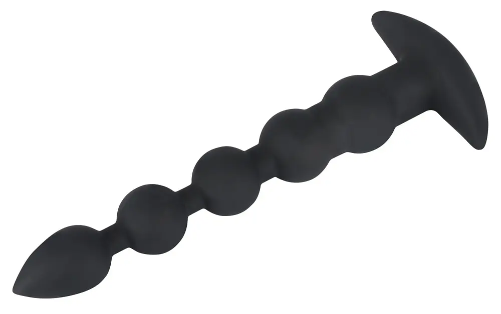 Анальний стимулятор Black Velvets Rechargeable Beads чорний - фото 4