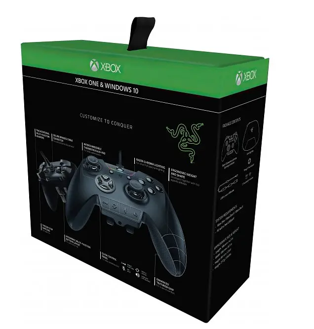 Дротовий геймпад Razer Wolverine Ultimate Xbox One Controller RGB, чорний (RZ06-02250100-R3M1) - фото 9