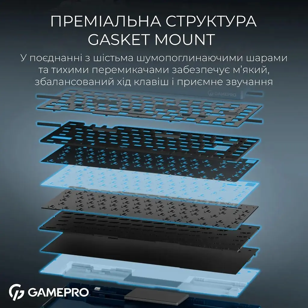 Клавіатура GamePro Asgard Yord Blue (MK266BL) [152949] - фото 19