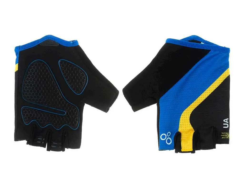 Рукавички ONRIDE з короткими пальцями Catch 20 BLACK/BLUE/YELLOW M