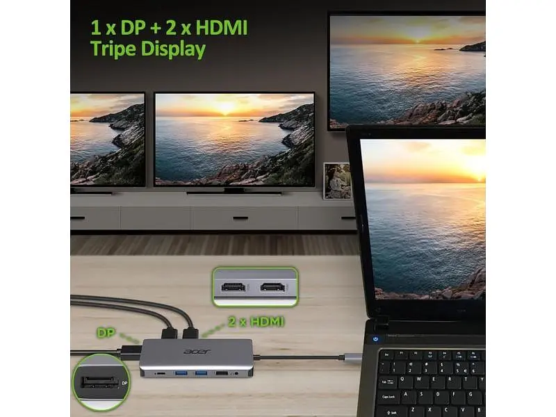 Док-станція Acer 12-in-1 Type-C Dongle (HP.DSCAB.009) - фото 7