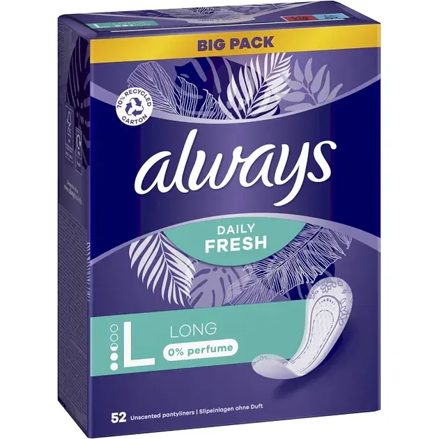 Ежедневные прокладки Always Daily Fresh Long Без запаха 52 шт. - фото 3