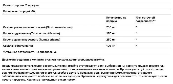 Розторопша Swanson Milk Thistle Dandelion & Yellow Dock 120 капсул - фото 3