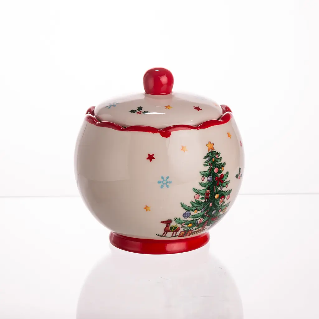 Новорічна цукорниця з кришкою New Year Yiwu CR-1-5 - фото 4