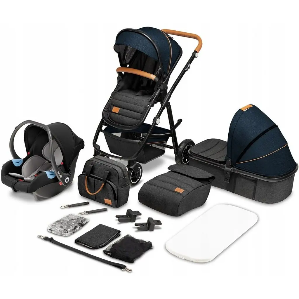 Коляска універсальна 3в1 Lionelo Amber Blue Navy, темно-синя (LO-AMBER BLUE NAVY (3in1)) - фото 2
