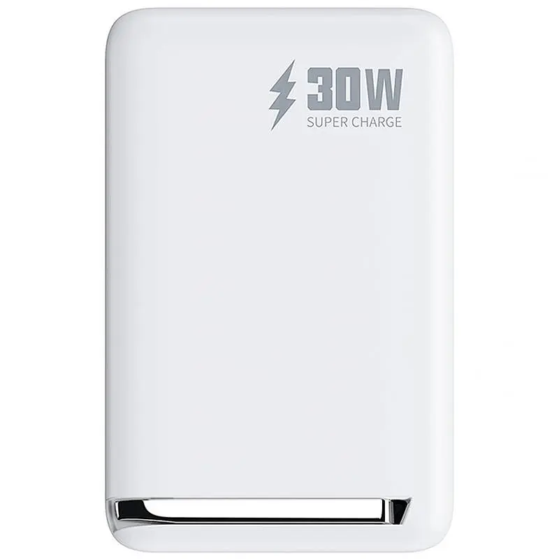 Портативний ЗП Power Bank WIWU Wi-P031 Magnetic з БЗП Qi2 30W 10000 mAh White - фото 6