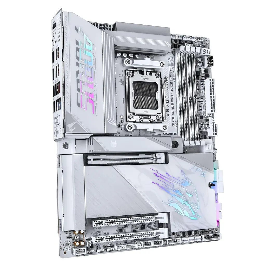 Материнська плата Gigabyte X870E AORUS PRO X3D ICE (X870E AORUS PRO X3D ICE) (Socket AM5, AMD X870E, ATX) - фото 2