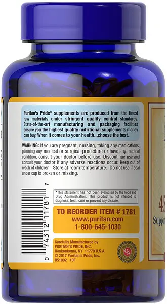 Витамин Е Vitamin E 450 mg 100 жидких капсул Puritan's Pride vit0006331 - фото 3