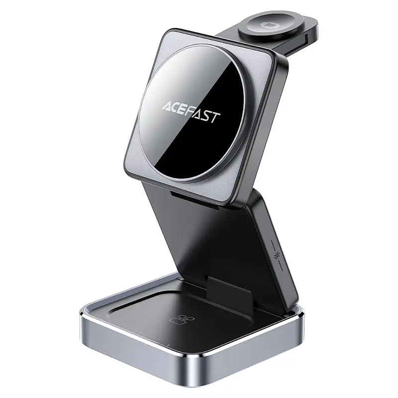 Бездротовий зарядний пристрій ACEFAST E20 desktop 3-in-1 wireless charging holder Black (6974316283478)