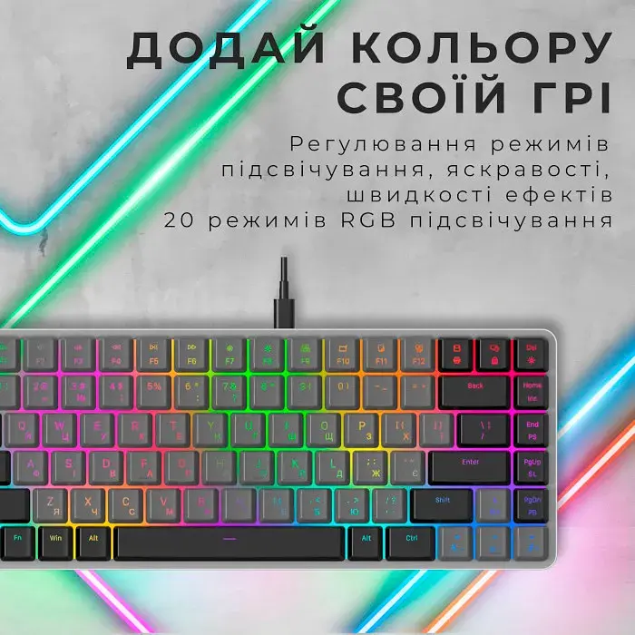 Клавиатура GamePro MK141R Red Switch Dark Gray [MK141R] [121478] - фото 4