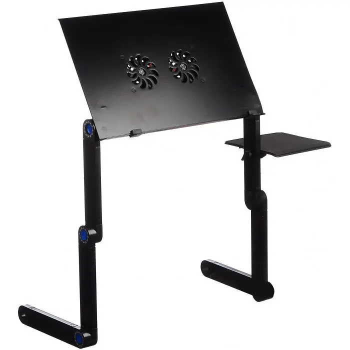 Чорний столик підставка для ноутбука з охолодженням Laptop Table T8 - фото 3