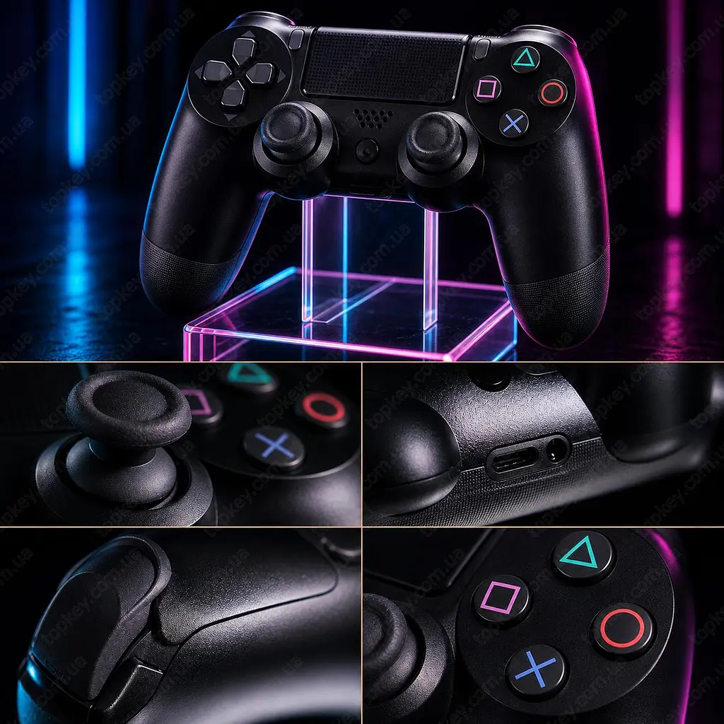 Бездротовий геймпад 1000 mAh / джойстик для PS4, ПК, Android та iOS з Bluetooth 5.2 - фото 10