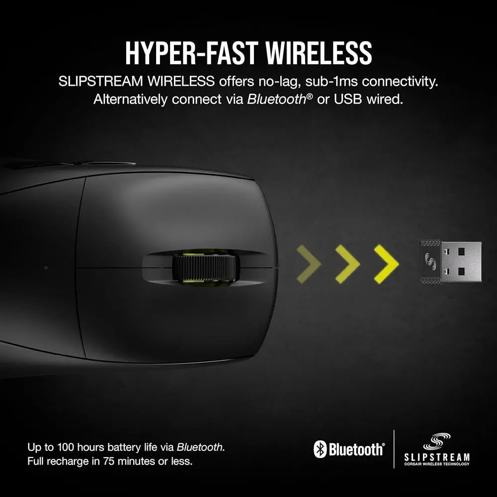 Миша Corsair M75 AIR Wireless Black (CH-931D100) - фото 7