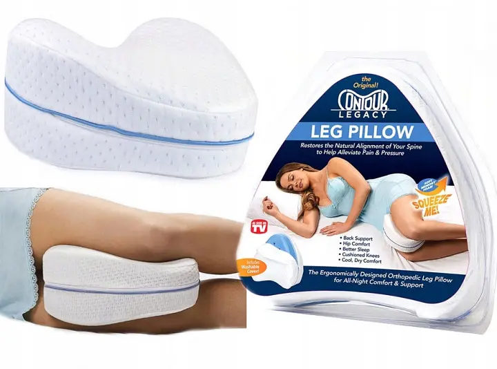 Ортопедична анатомічна подушка для ніг та колін з ефектом пам'яті LEG PILLOW біла - фото 2