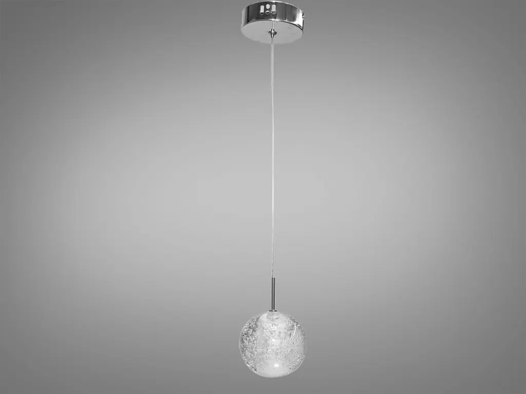 Потолочная люстра LED Diasha 3006/1HR G4, 20W, металлический каркас, стеклянный плафон, современный стиль для дома - фото 3