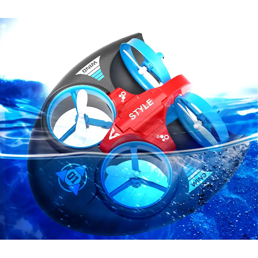 Квадрокоптер JJRC H101 Vehicle Drone Boat 3in1 Blue-Grey [119035] - фото 5
