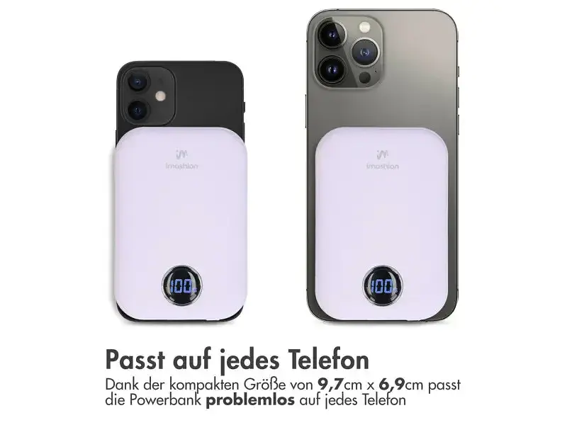Зовнішній акумулятор (Power Bank) Imoshion MagSafe 10000mAh Violet (8720922183064) - фото 3