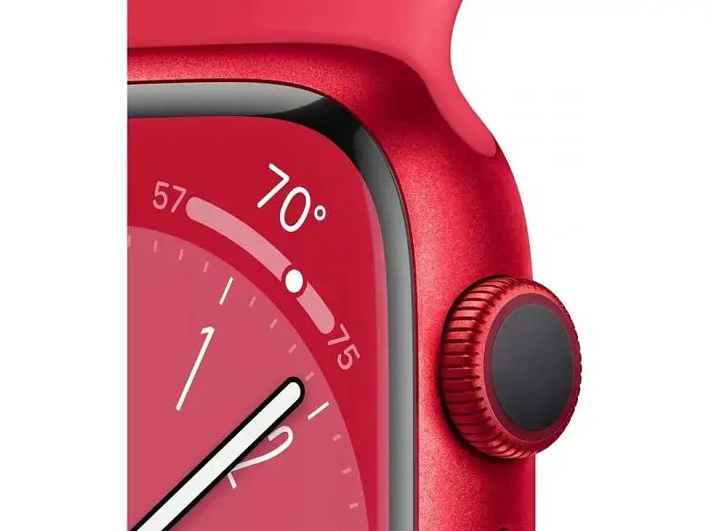 Смарт-годинник Apple Watch Series 8 GPS + Cellular 41mm PRODUCT RED Aluminum Case w. PRODUCT RED S. Band - S/M (MNV13) - фото 4