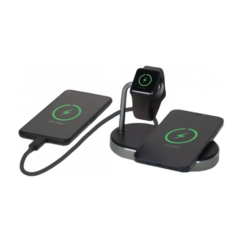 Зарядний пристрій Verbatim 3in1 Apple Watch and iPhone Charging Stand (49556) - фото 9
