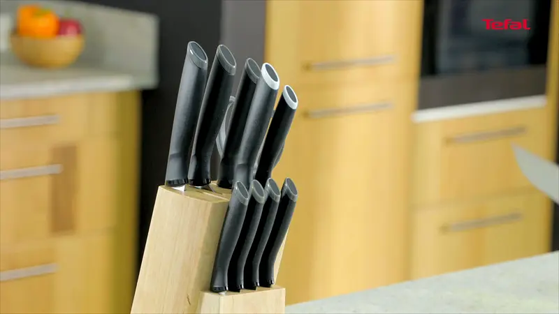 Ніж для хліба Tefal Comfort з чохлом 20 см нержавіюча сталь, пластик, чорний kuh0014572 - фото 3