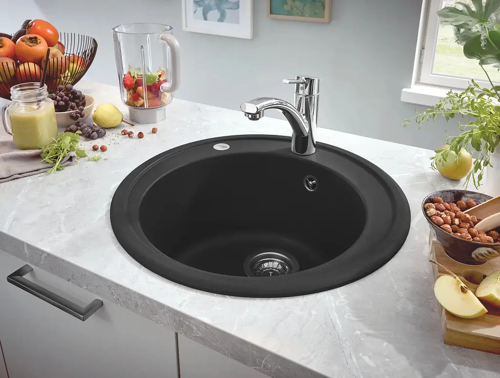 Кухонна мийка Grohe K200 из композита 31656AP0, Чорний матовий - фото 2