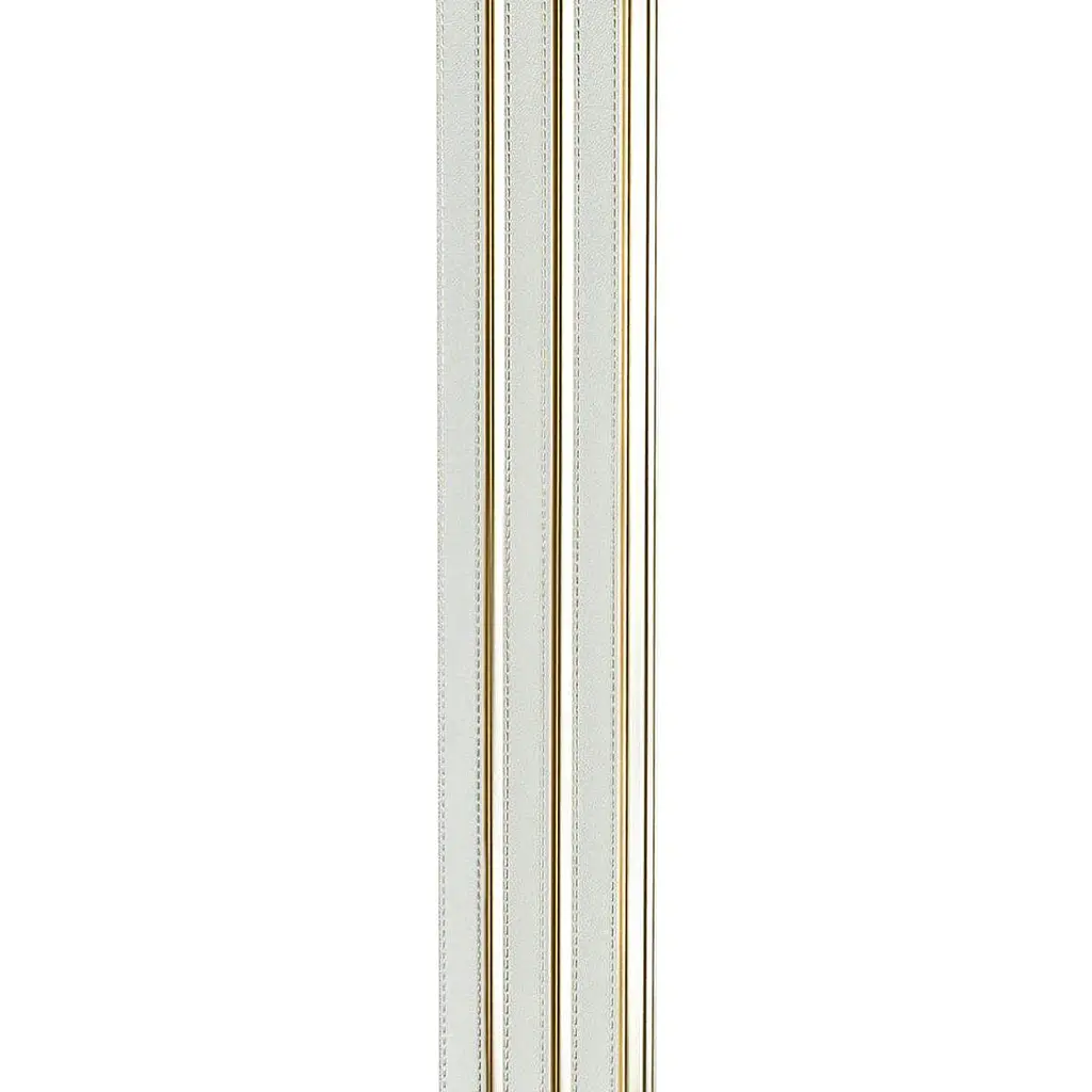 Рейка декоративна Sticker Wall PS 2900х115х12мм Під білу шкіру із золотом SW-00002130 - фото 5
