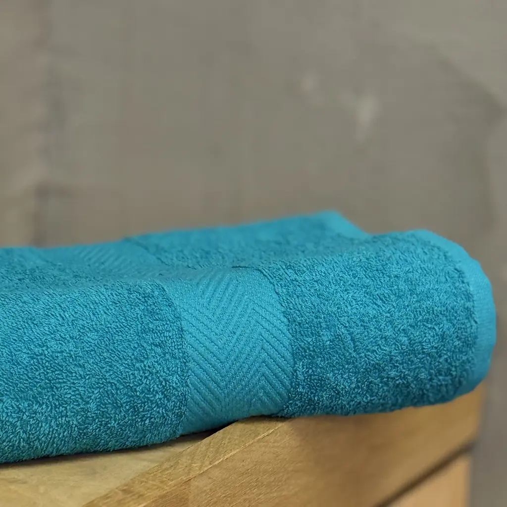 Набор махровых полотенец Ecotton бирюзовый 30 x 50 см 3 шт (25224) - фото 2
