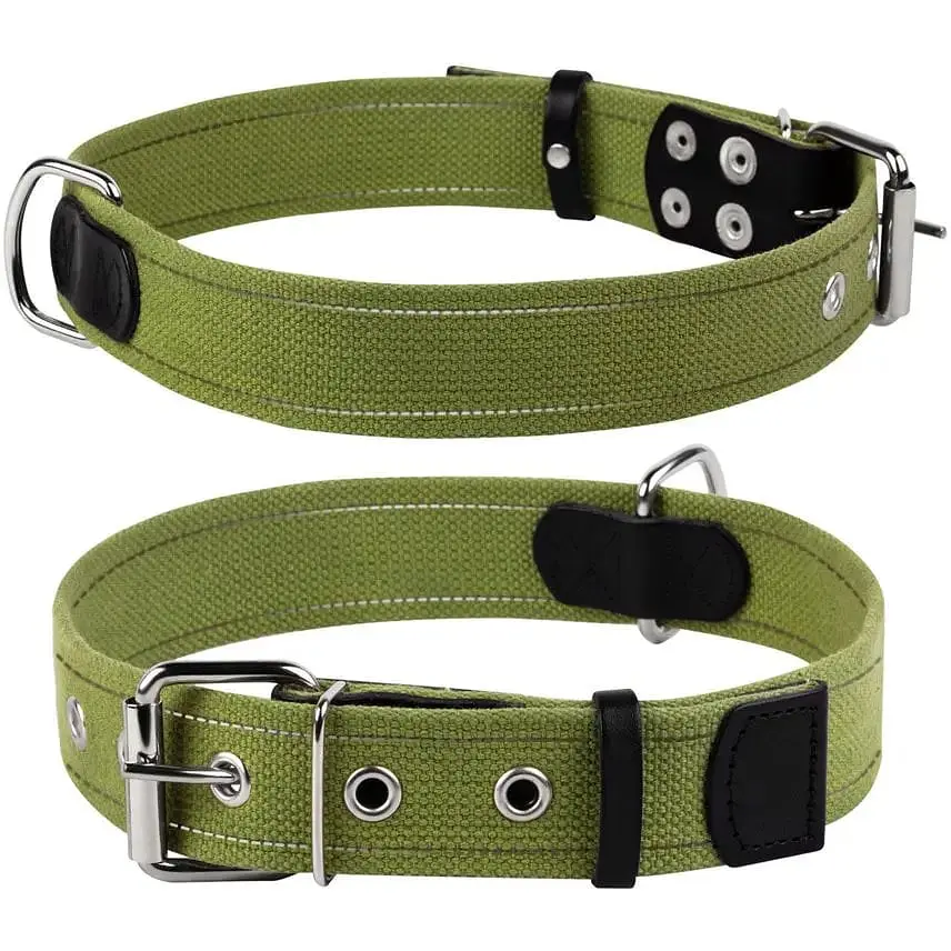 Нашийник для собак Collar, бавовняний, 51-63x3,5 см, зелений - фото 3
