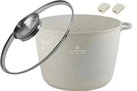 Каструля з кришкою Edenberg EB-3963 10 л 28х20 см бежева
