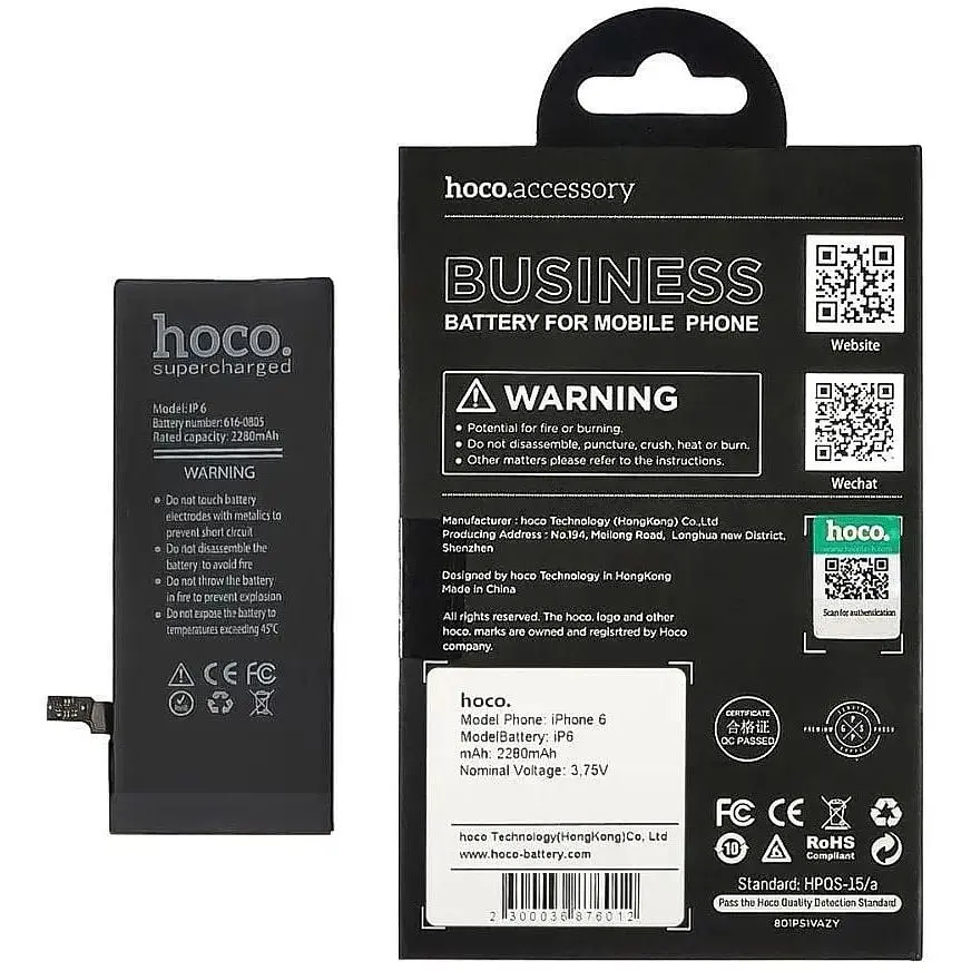 Акумулятор Hoco для iPhone 6 посилений (2280mAh) - фото 3