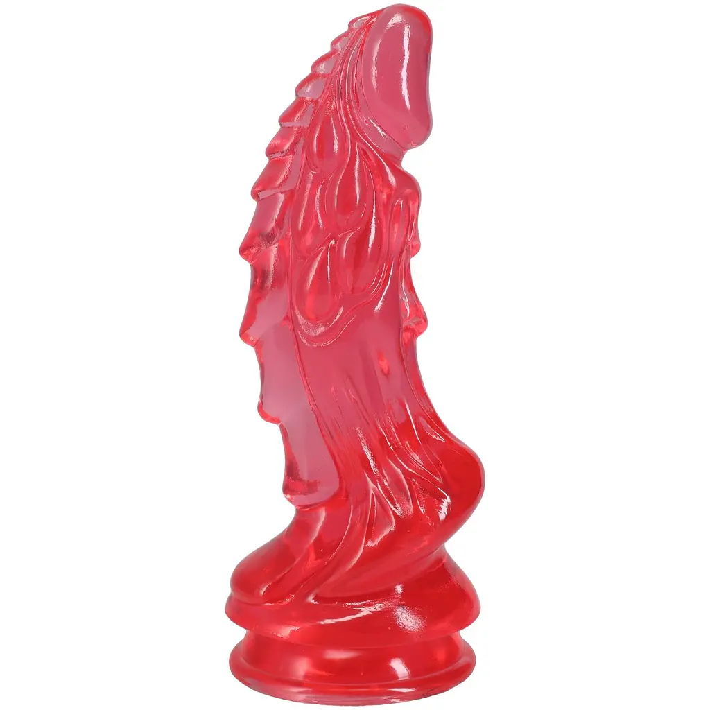 Фентезійний фалоімітатор Doc Johnson Crystal Jellies Invader Dong 8.5 Inch Pink - фото 2