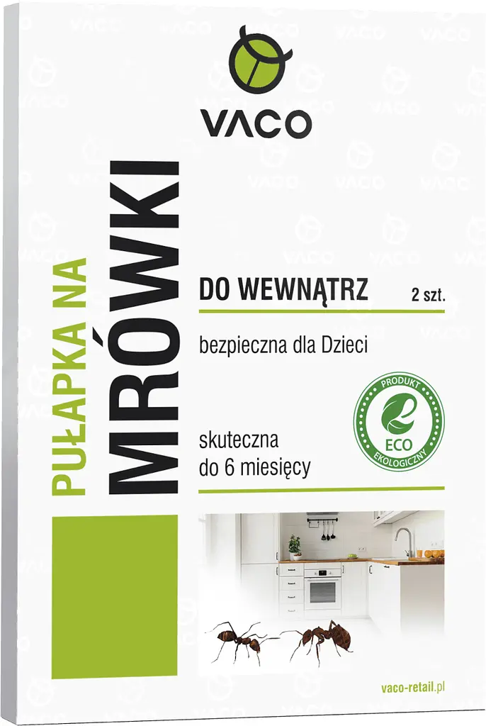 Еко-пастка для мурах Vaco Indoor Eco 2 шт. клейова пастка з атрактантом для використання в приміщенні